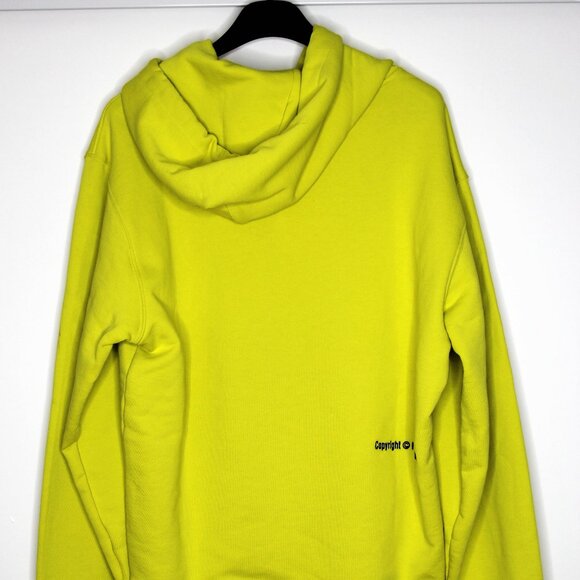 BNWT AW21 HELMUT LANG WRAP HOODIE BOLD LIME S - Picture 3 of 12
